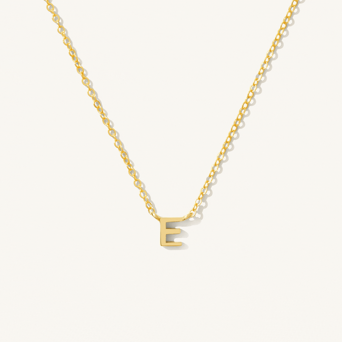 Gold Initial Rectangle Necklace – RG